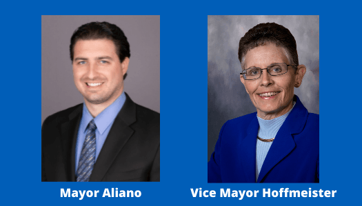 Mayor Aliano and Vice Mayor Hoffmeister