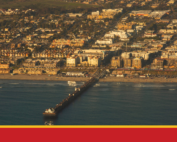 Aerial image of pier in Oceanside, California
