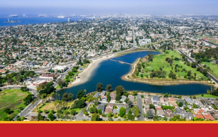 Aerial view of the City of Long Beach