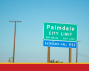Palmdale city limit sign