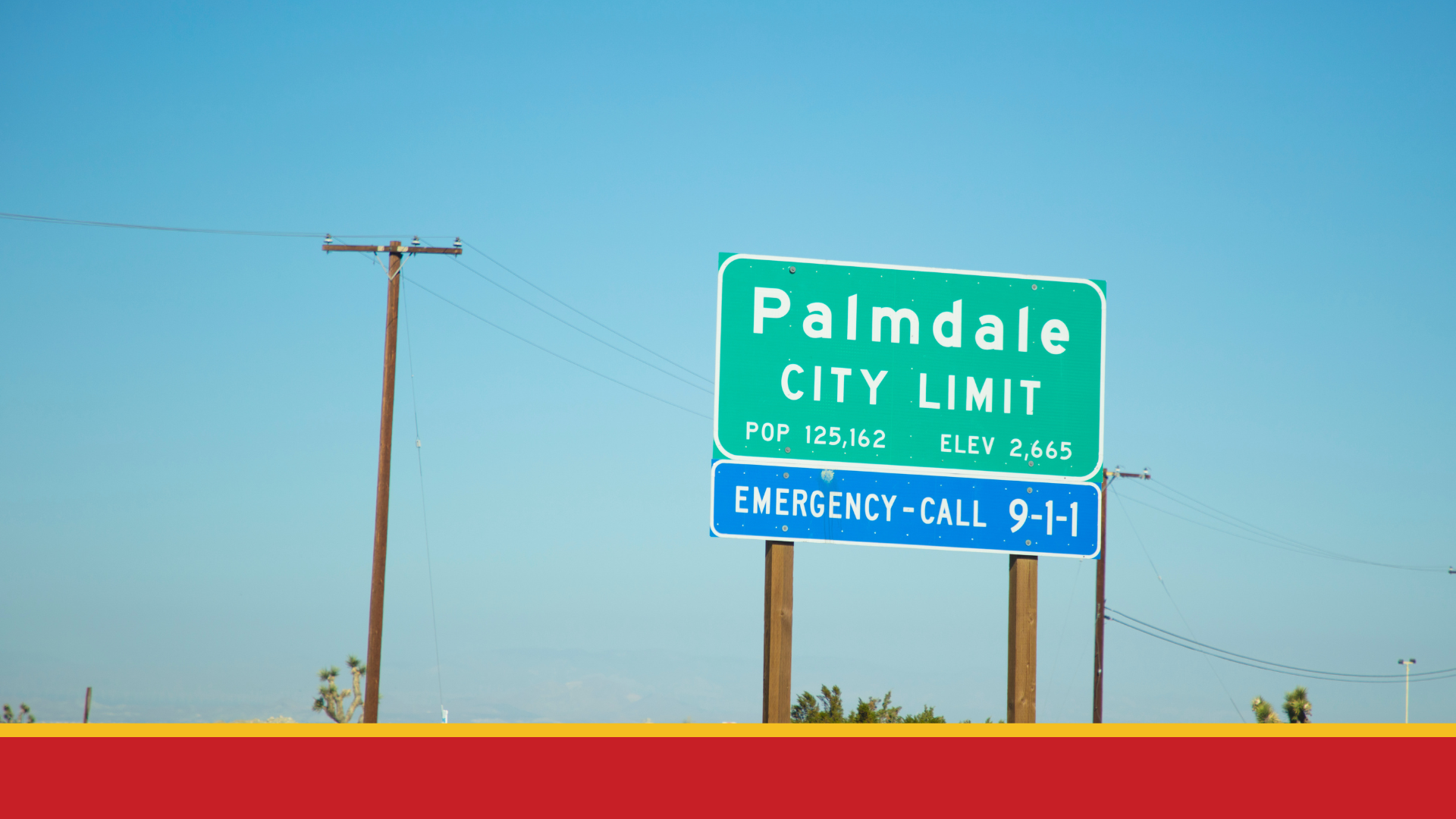 Palmdale city limit sign