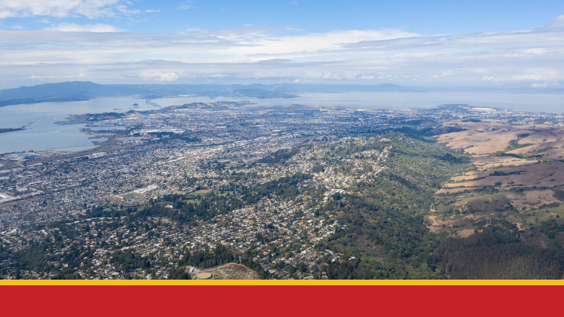 Aerial view of the City of El Cerrito and the City of Richmond