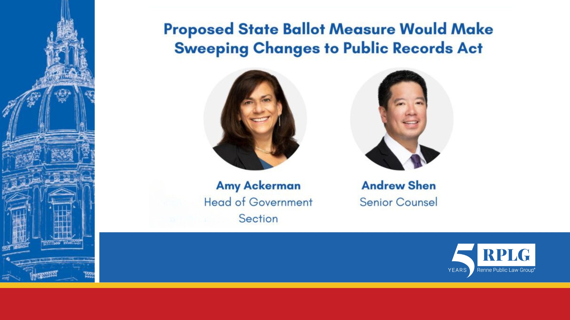 Proposed State Ballot Measure Would Make Sweeping Changes to Public Records Act