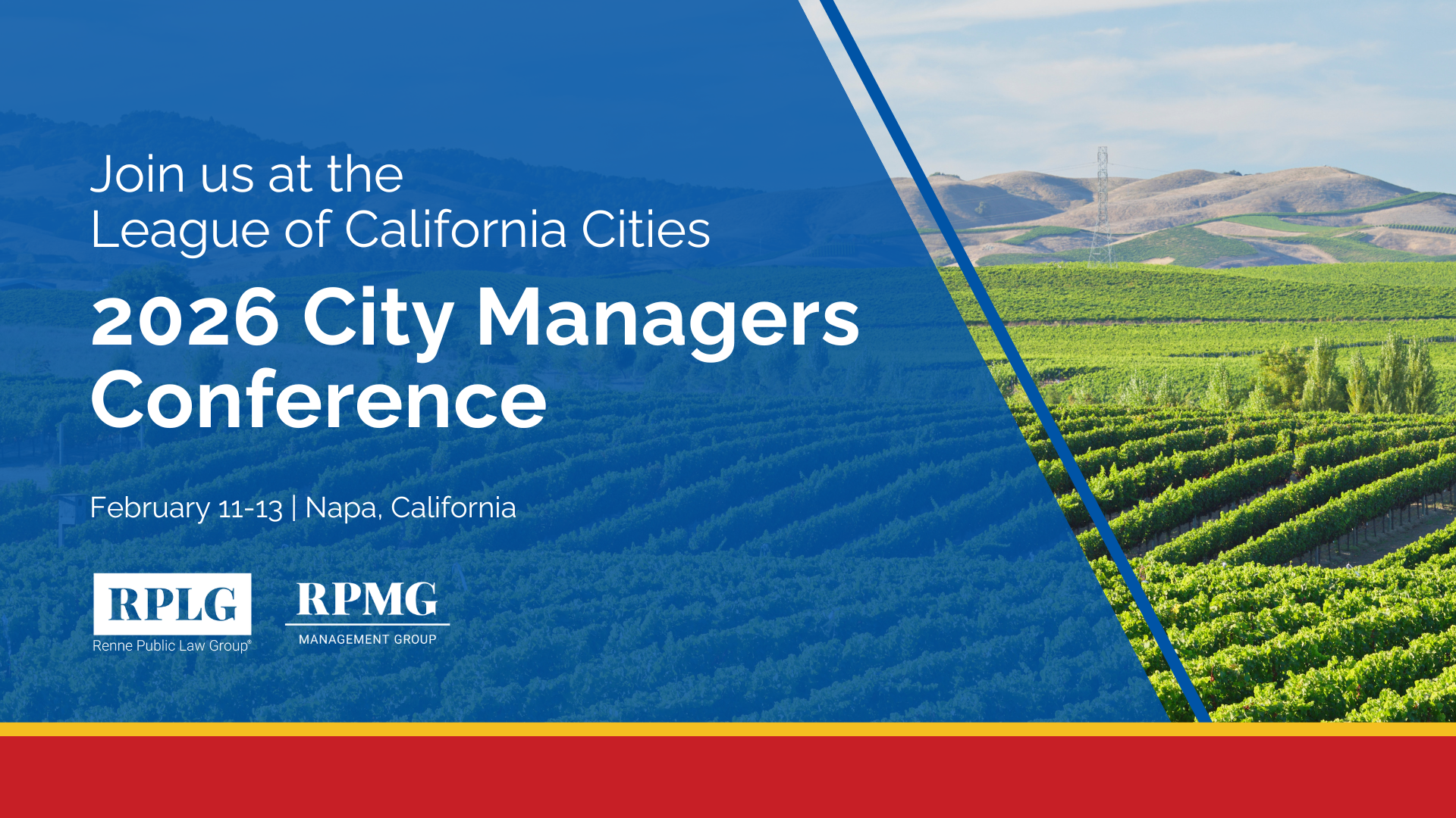 RPLG and RPMG to attend League of California Cities City Managers Conference